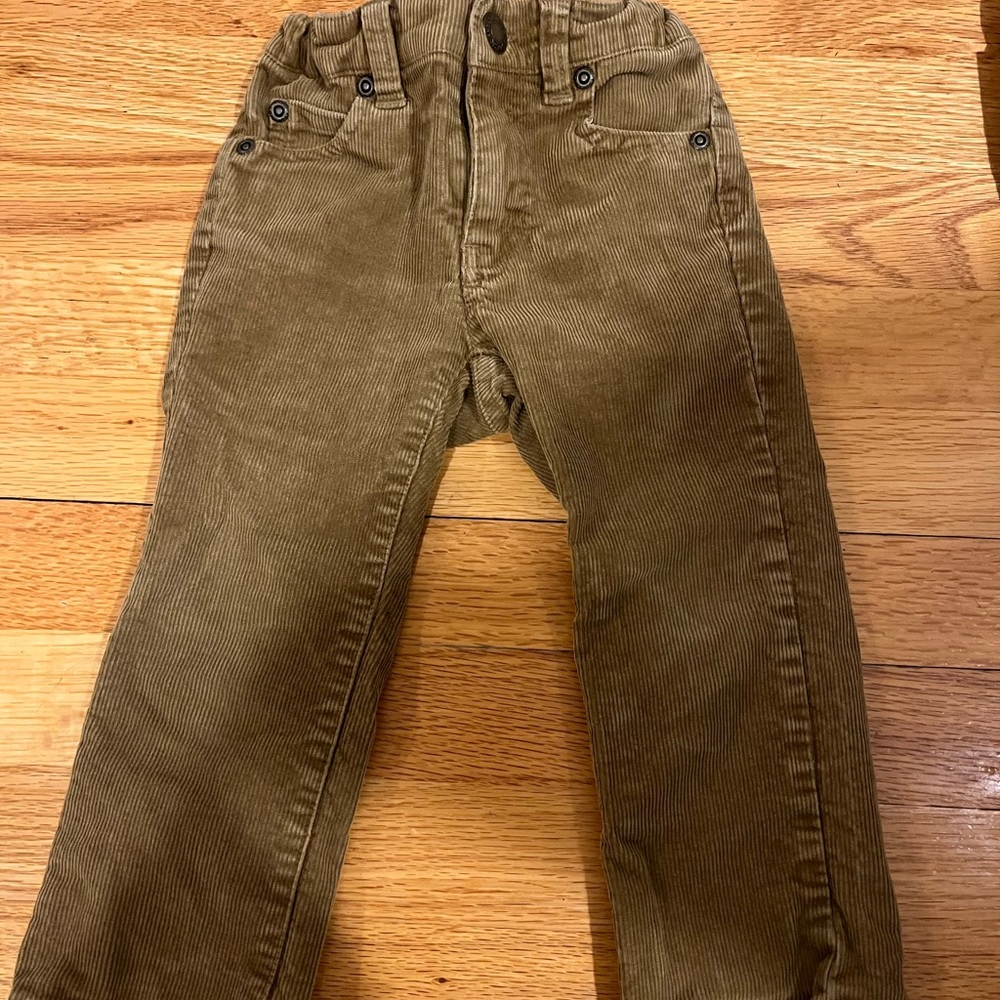 Janie and Jack 2T size boys corduroy brown pants.